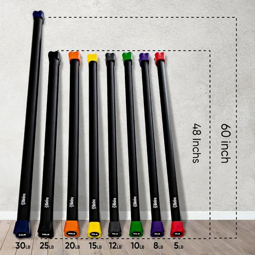 Vista 3 de Weighted Bar Set - Weighted Bars for Exercise