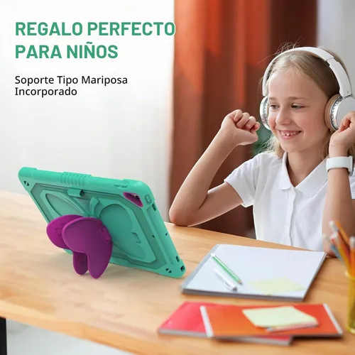 Vista 2 de Ambison Kids - Funda para iPad de 9ª/8ª/7ª generación de 10,2 pulgadas, color menta