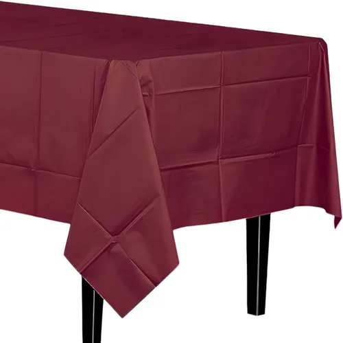 Vista 14 de Party Dimensions Rectangular de plástico de 54 x 108 pulgadas Gingham rojo 1 funda de mesa, 54 x 108 pulgadas