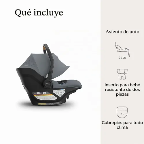 Vista 2 de UPPAbaby Aria V2 Lightweight Infant Car Seat - Load Leg & Cover - Callum Callum (azul piedra)