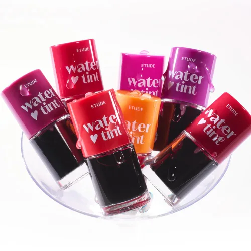 Vista 3 de ETUDE Dear Darling Water Tint, Cherry Ade, juego de 3 tintes labiales, 0.23 onzas x 3 3 Ade cereza