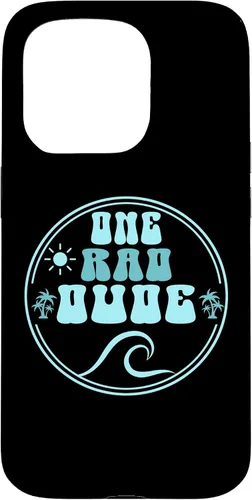 Vista 14 de One Rad Dude 1st Birthday Surf Beach Groovy Case for iPhone 17
