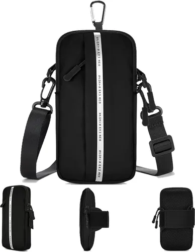Vista 9 de Prime Comfort Soporte para Teléfono con Banda para el Brazo, Pequeña Bolsa Cruzada de Hombro Tipo Funda con Bandas para el Brazo, Compatible