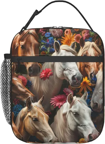 Vista 11 de Lonchera aislada para niños y niñas, lonchera de dinosaurio para el trabajo, picnic, escuela, viajes, senderismo, playa o pesca, bolsa de almuerzo