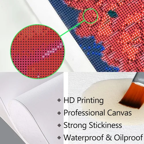 Vista 2 de Yihariye - Kits de pintura de diamantes personalizados, arte de diamantes con foto personalizada para adultos, pintura de diamante 5D personalizada