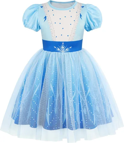 Vista 15 de Vestido de princesa para niñas, vestido de tul, disfraz de princesa, trajes Rosa