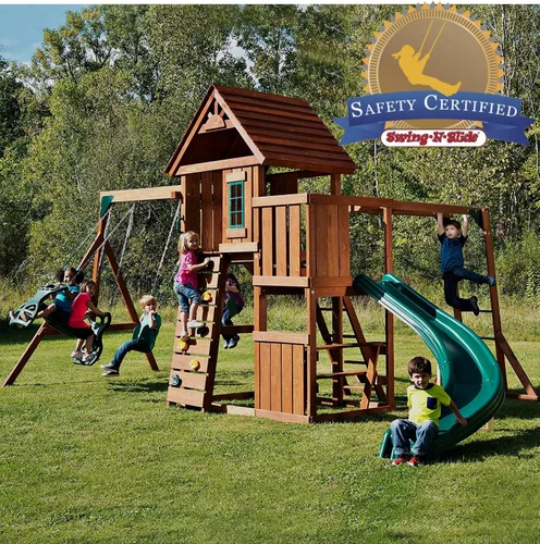 Vista 2 de Swing-N-Slide, conjunto de juegos de cedro