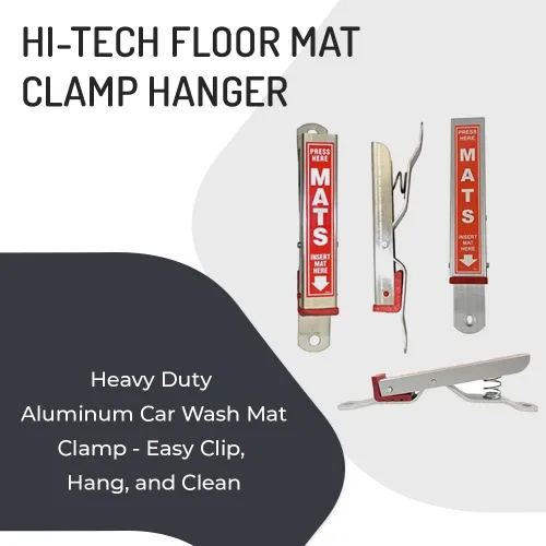 Vista 4 de HI-TECH Abrazaderas para tapete de lavado de auto, soportes para alfombras de piso de alta resistencia para limpieza y secado, aluminio resistente