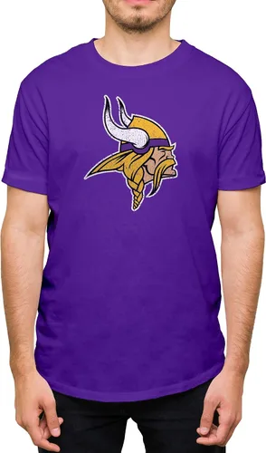 Vista 8 de Hybrid Sports NFL - Distressed Team Logo - Officially Licensed Adult Short Sleeve Fan Tee for Men & Women