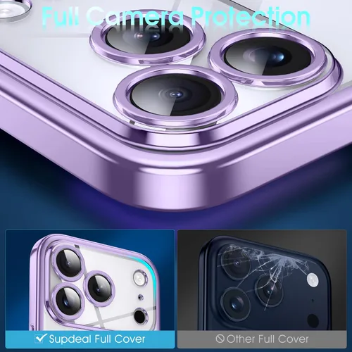 Vista 372 de Supdeal Funda cristalina transparente para iPhone 11, [No se amarillea] [Protección de la cámara] [Probado contra caídas de grado militar] Funda