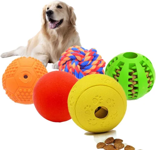 Vista 8 de Volacopets Pelotas para cachorros, paquete con diferentes funciones y juguetes de dentición para perros pequeños, bolas chirriantes para perros