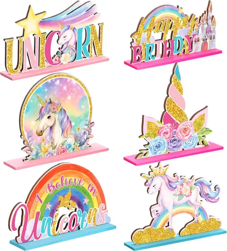 Vista 15 de 6 piezas de centros de mesa de madera con arco iris boho, decoración de mesa de arco iris boho, decoración de baby shower de sol para niños y niñas