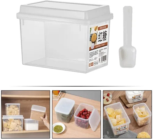 Vista 4 de Yardwe Contenedor hermético para almacenamiento de azúcar para almacenamiento de despensa de cereales de harina