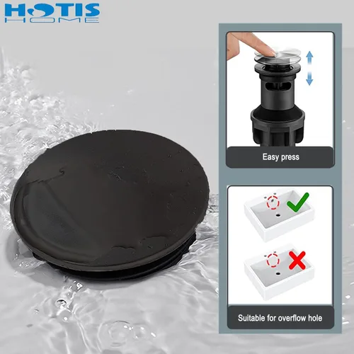 Vista 9 de Hotis Grifo de Fregadero Tipo Vasija Negro, Grifo Alto de Baño para Fregadero de 1 Agujero, Cuerpo Giratorio 360° Grifo de Una Sola Manija