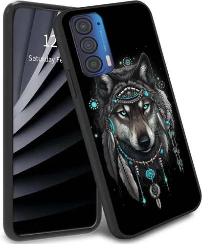 Vista 22 de Funda delgada para Moto Edge 2021 TPU con diseño de hojas de arte, cubierta de protección de cuerpo completo de goma de gel suave para Motorola Edge