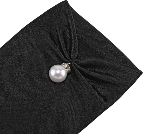 Vista 5 de Ayliss Guantes cortos de boda para mujer, de satén, para fiesta de ópera, de los años 20, para ocasiones especiales, vestido formal, baile, cosplay