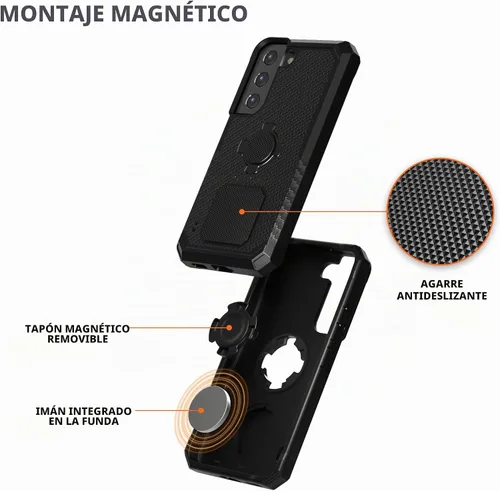 Vista 5 de Rokform - Carcasa resistente para Galaxy S22, Magentic + RokLock (negro)