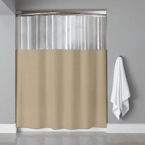 Vista 8 de Sweet Home Collection - Cortina de ducha de vinilo de 10 calibre, 72 x 72 pulgadas