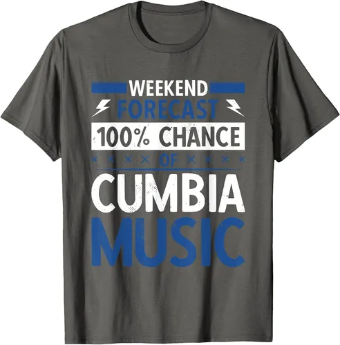 Vista 5 de Weekend Forecast Cumbia Music T-Shirt