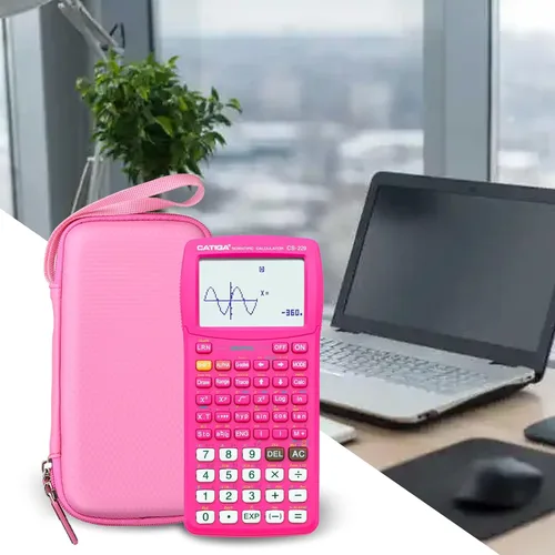 Vista 7 de FBLFOBELI Funda de transporte compatible con calculadora científica CATIGA CS121, impermeable, a prueba de golpes, bolsa de almacenamiento portátil
