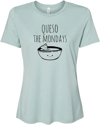 Vista 16 de Cute Women's Screen Printed Crew Neck Tee, Shirts With Sayings, Dusty Blue or Olive
