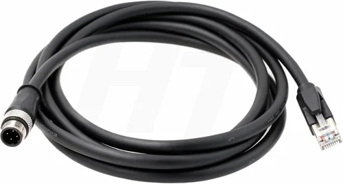 Vista 9 de HangTon - Cable Ethernet M12, código D, 4 pines a RJ45 Cat6, blindado, impermeable, flexible, cable de red para bus de campo, PLC, sensor Vison, 3.3