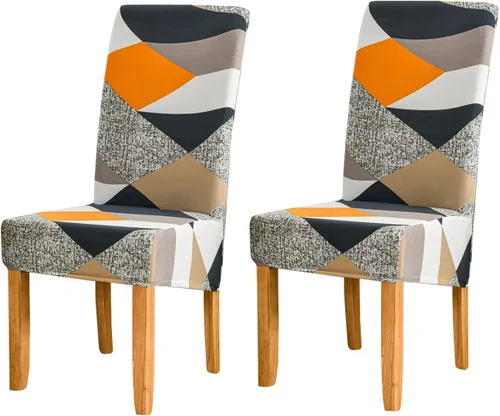 Vista 12 de Deisy Dee XL/extragrandes, fundas extraíbles y lavables, de Spandex suave, extra grandes para sillas de comedor para cocina (flor roja, 2)