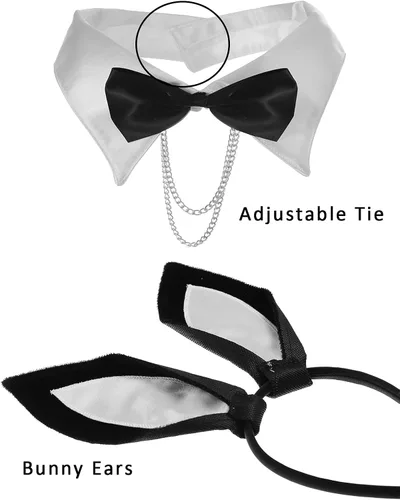 Vista 5 de EDENIGHT Ropa interior de mayordomo para hombre, disfraz de caballero, trajes de cosplay