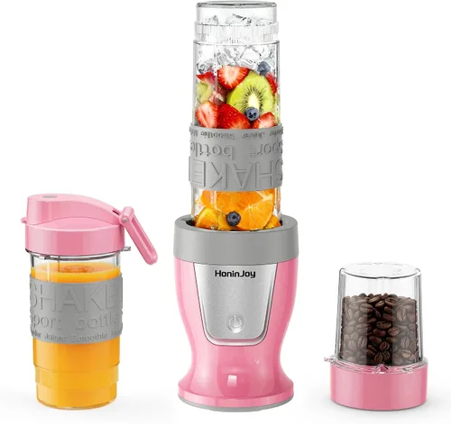 Vista 10 de Licuadora de batidos, licuadora personal de 650 W para batidos y licuados con taza molinillo y 2 tazas portátiles sin BPA (20 onzas + 14 onzas)