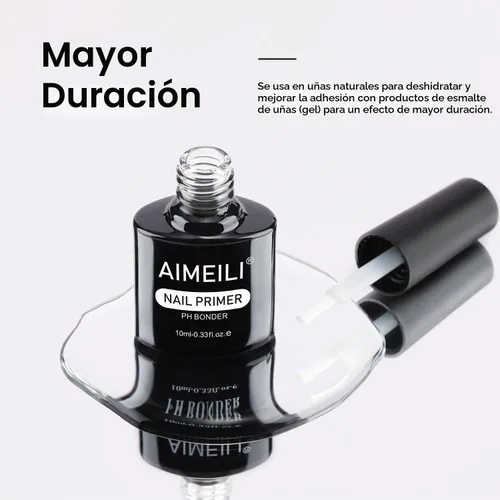 Vista 3 de AIMEILI Base de gel UV LED para polvo acrílico y gel constructor de uñas