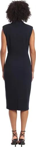 Vista 3 de Maggy London Vestido cruzado tipo esmoquin para mujer