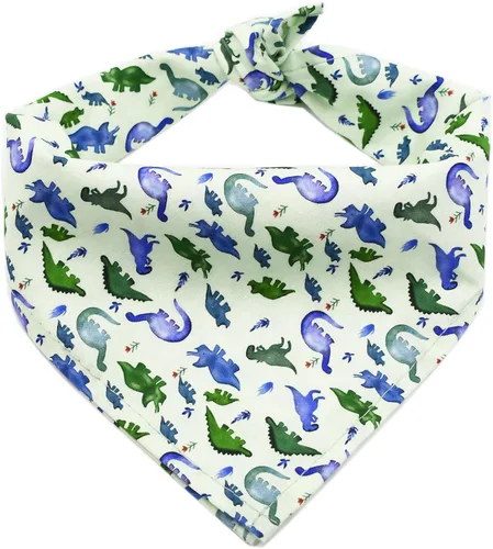 Vista 10 de Bubblepup Bandana para perro, 1 bandana de verano para perro, cómodas bandanas de algodón para perro niño y niña, bufanda triangular para perros