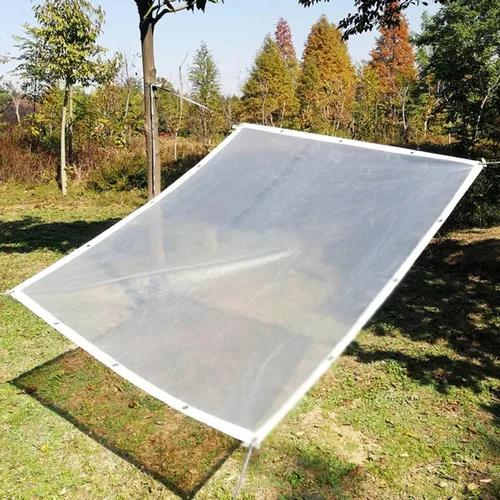 Vista 7 de Lona impermeable de plástico impermeable a prueba de viento cubierta al aire libre planta impermeable lona hoja 5X6m (tamaño: 3.2X3.2ft/1X1m)