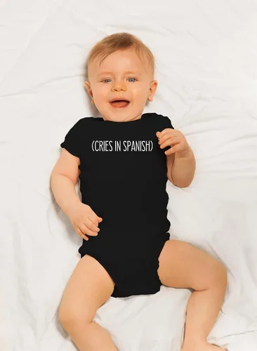 Vista 6 de CBTwear Lloros en español - Familia bilingüe divertida - Lindo body de bebé de una pieza