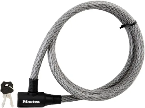Vista 10 de Master Lock 8364DCC Candado de cable para bicicleta con llave, 1.5 m de largo, Negro