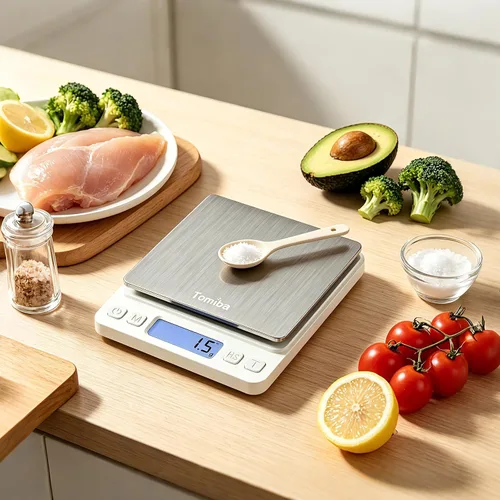 Vista 5 de Báscula de bolsillo táctil digital de 105.82 oz, resolución de 0.01 oz, 2 pilas AAA incluidas