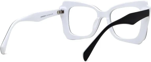 Vista 7 de VOOGLAM Gafas rectangulares de gran tamaño con bloqueo de luz azul para mujer, anti fatiga ocular UV Cheyenne
