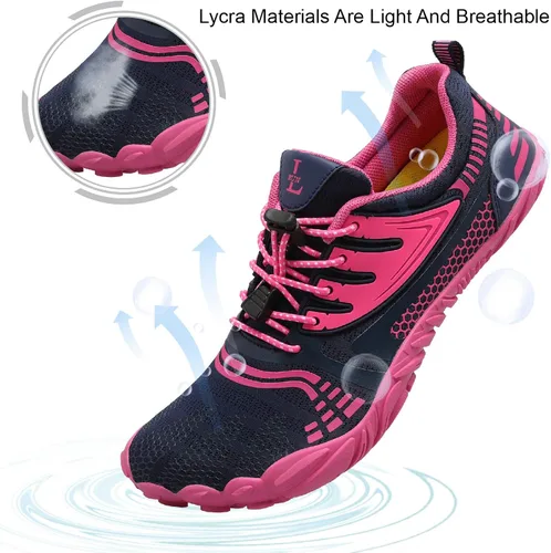 Vista 4 de L-RUN Athletic Water Hiking Shoes Beach Sports Shoes for Swim Toe Shoes Women Men