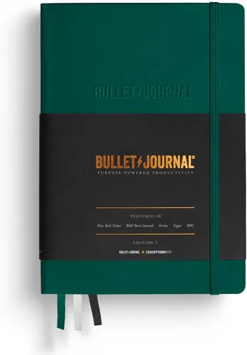 Vista 6 de LEUCHTTURM1917 The Official Bullet Journal Edition 2 - Cuaderno construido para BuJo, tamaño mediano A5 204 páginas de papel de 4.23 oz/m², con guía
