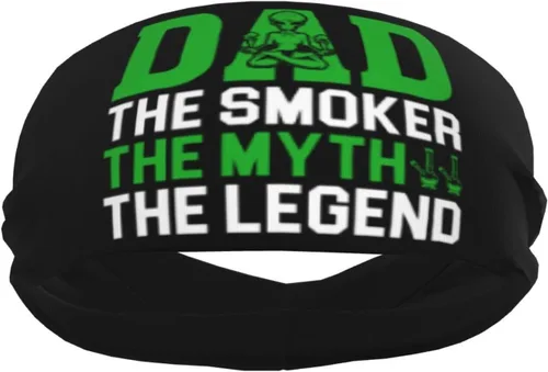 Vista 4 de Dad The Smoker The Myth The Legend Headband for Men Women Sports Sweatband for Fitness Exercise Moisture Wicking Running Yoga Hairbands