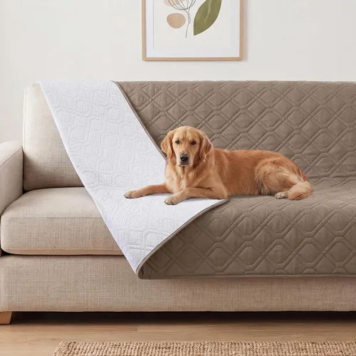 Vista 15 de Manta impermeable para perro, funda de cama para mascotas, para muebles, cama, sofá, sofá biplaza con respaldo antideslizante