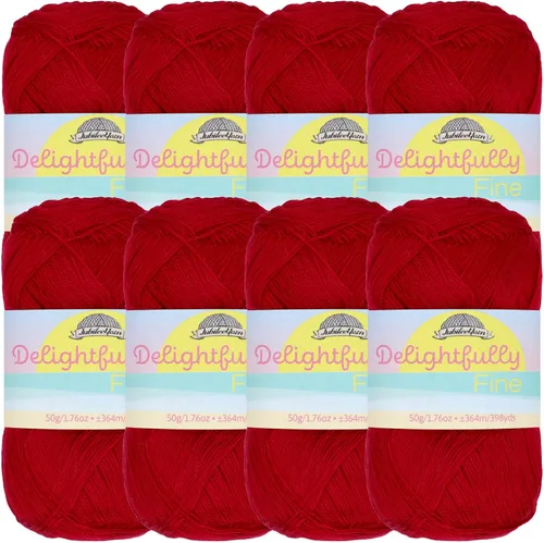 Vista 9 de JubileeYarn - Ovillo de hilo deliciosamente fino, 1.76 oz/madeja de rayón de bambú, color rosa polvo, 4 madejas