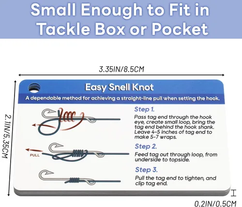 Vista 4 de Manual de nudos de pesca impermeables: 12 nudos fáciles Guía paso a paso y mini mosquetón Ideal para principiantes