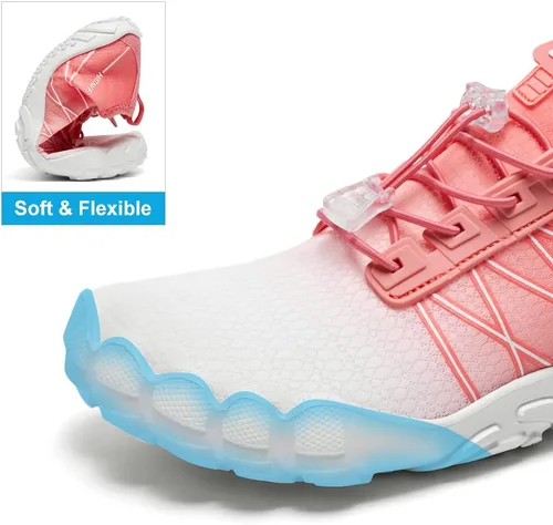 Vista 3 de HIITAVE Zapatos de agua antideslizantes, zapatos acuáticos descalzos, de secado rápido, ligeros con playa, río, piscina, para hombres y mujeres