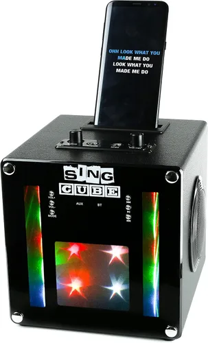 Vista 4 de Luces recargables de la máquina del karaoke del bluetooth y dos micrófonos, 5W (SINGCUBE01)