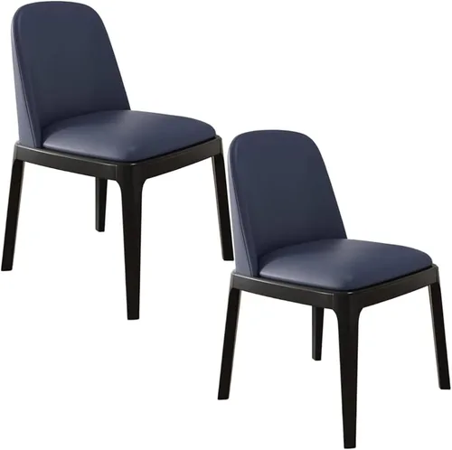 Vista 14 de Juego de 2/4 sillas de comedor, sillas de comedor de madera, silla tapizada para sala de estar, silla de vestíbulo sin brazos con respaldo curvo