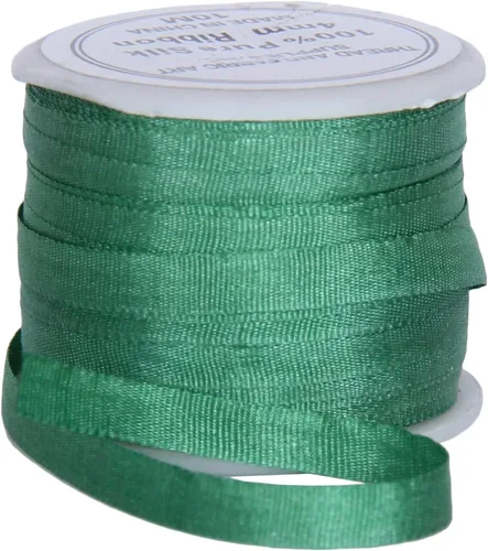 Vista 96 de Threadart Cinta de seda 100% pura - 3 tamaños - Docenas de colores - Castaño - 2 mm No. 524 Soft 100% pure silk ribbon on a single spool - perfect