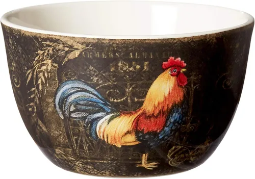 Vista 5 de Certified International Juego de vajilla Gilded Rooster de 16 piezas, servicio para 4