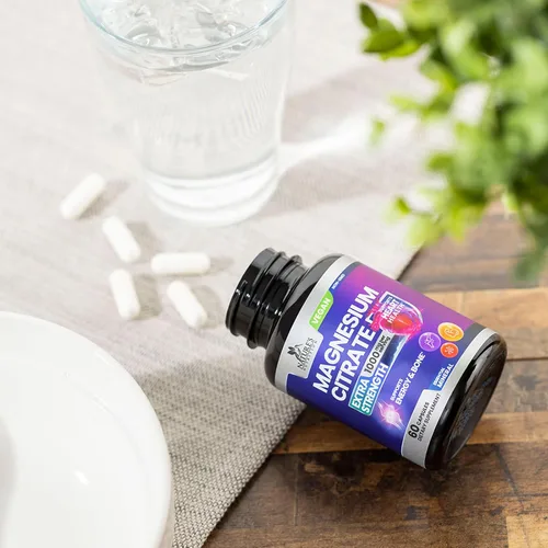 Vista 9 de Píldoras de suplemento de citrato de magnesio 1000mg - Suplementos de magnesio de 3 veces la fuerza para huesos, músculos, corazón, apoyo del sueño