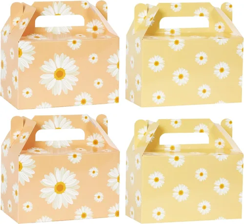Vista 8 de 12 cajas de regalo de flores de margarita, suministros de fiesta, margaritas hippie, regalos de fiesta, cajas de regalo para niñas, cumpleaños, baby